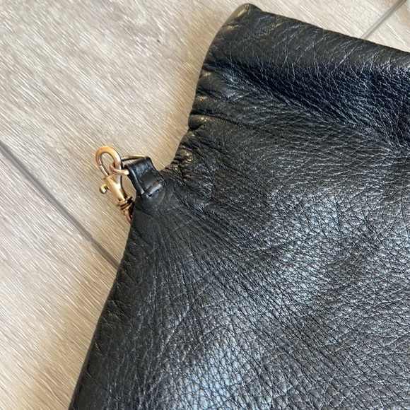See by Chloe black pebbled leather fold over cross body purse - Picture 6 of 10